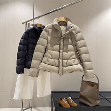 2025年冬季新品90白鸭绒修身羽绒服女短款保暖羽绒衣外套江南同款