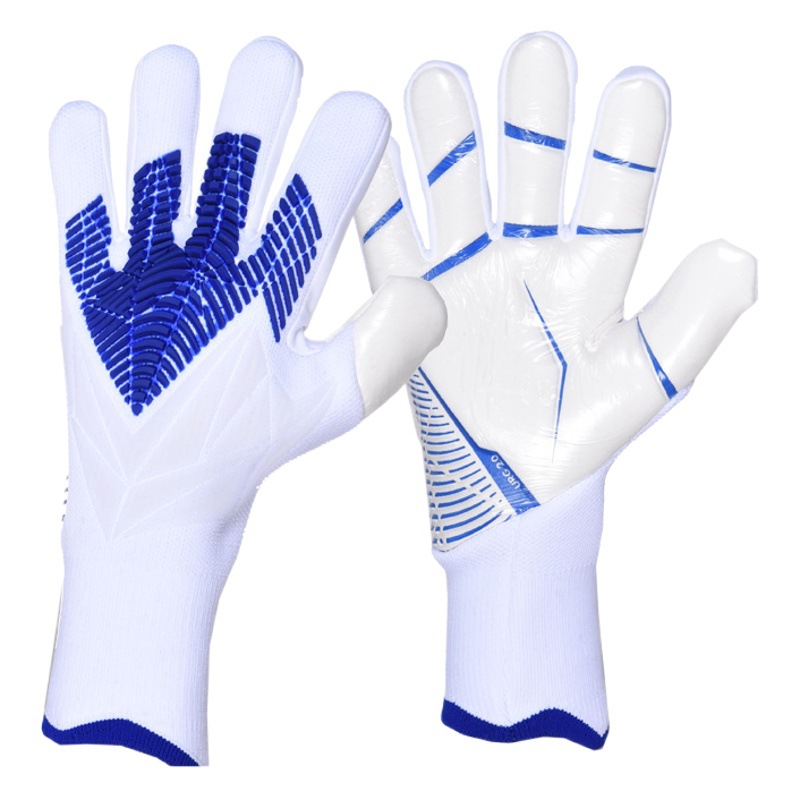 Football goalkeeper gloves thickened wear-resistant non-slip adult children training special goalkeeper will protective latex gloves