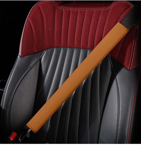 Car Anti-Wear Car Shoulder Straps Car Interior Accessories Seat Belt Shoulder Pads Four-Season Universal Nappa Leather Protective Cover