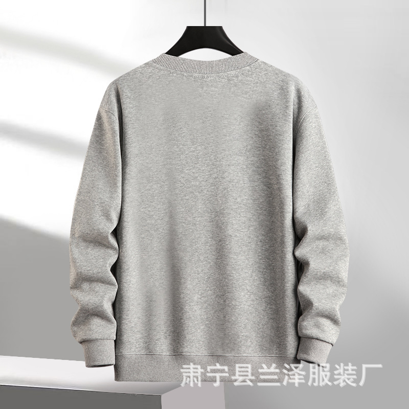 跨境大版320g华棉圆领卫衣批发加厚男女潮牌外套定制纯色打底上衣|undefined
