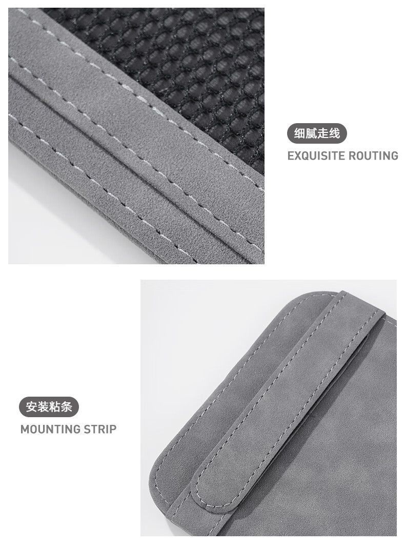 Car Sun Visor Glasses Holder Bill Holder Multifunctional Certificate Holder Storage Bag Suede Simple Bill Holder Universal