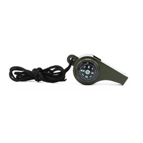 Outdoor survival whistle survival whistle first aid whistle treble high frequency earthquake relief whistle 3-in -1 whistle