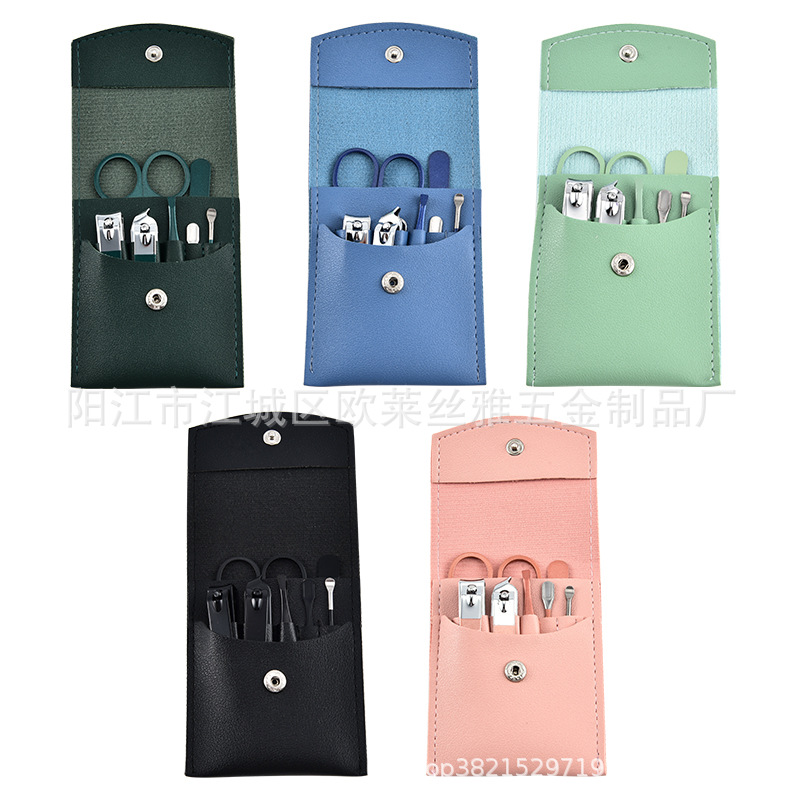 Portátil portátil de acero inoxidable a prueba de salpicaduras conjunto de cortadores de uñas caseros cortadores de uñas de alta calidad conjunto de belleza