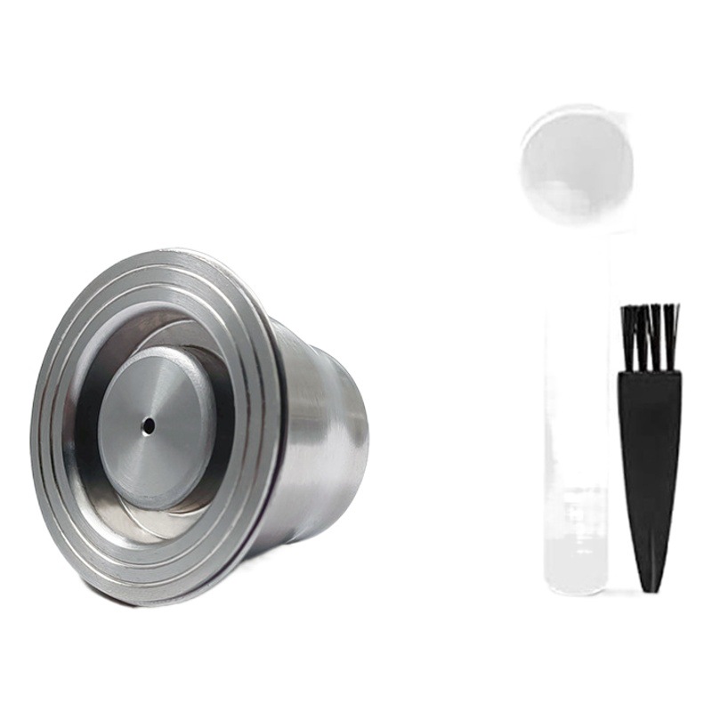 Nestle Nespresso Cápsula de café Shell filtro reutilizable con creativo cuchara de acero inoxidable martillo