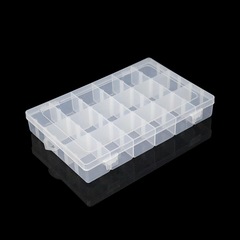 大サイズ18格取り外し可能な透明プラスチック収納薬箱ジュエリー部品箱積み木箱文房具包装箱