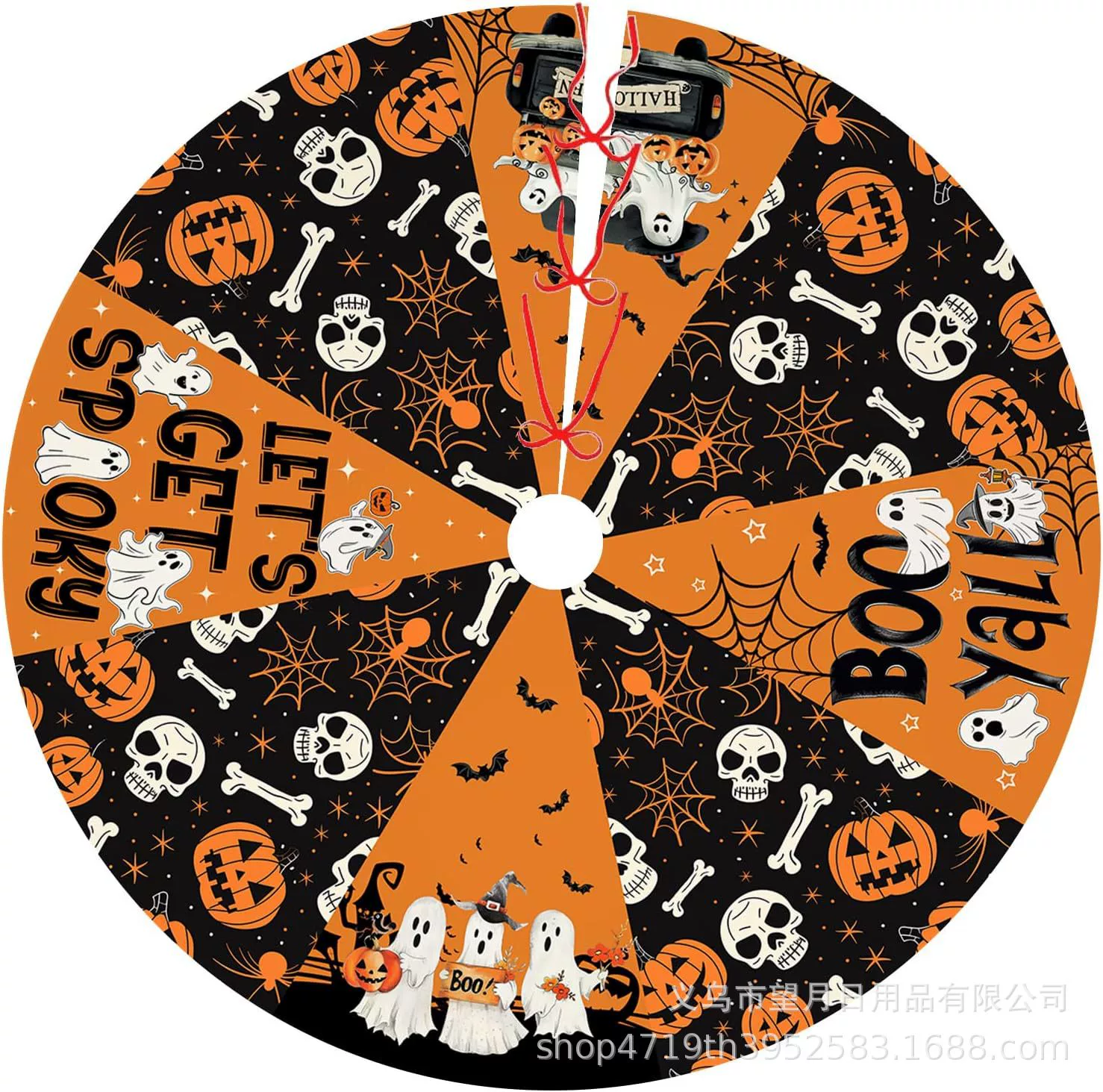 Кроссбордная сеkс Halloween елочная юбка новая фланелевая линя рождественские украшения тыква призрак летучая мышь черная кошка ведьма