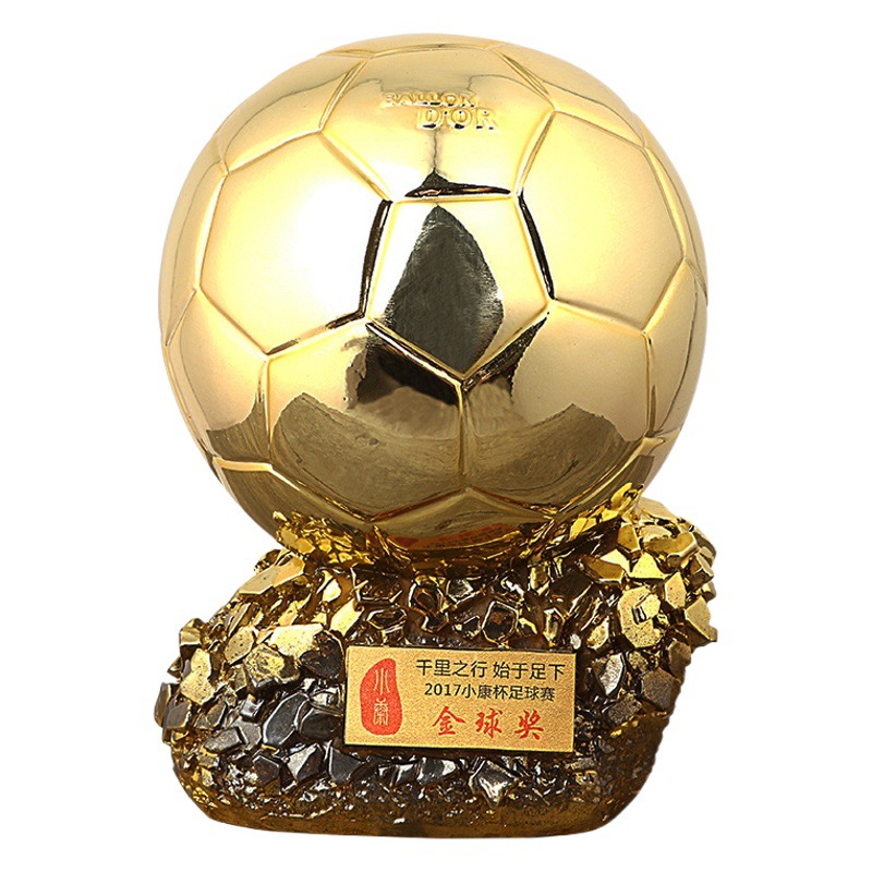 Bota de oro Premio bola de oro resina trofeo fútbol trofeo resina arte regalo recuerdo zinc aleación trofeo medalla trofeo