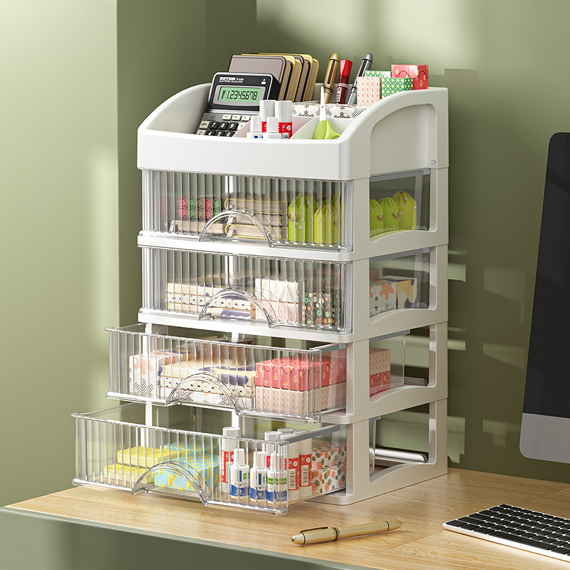 Caja de almacenamiento de cosméticos de escritorio tipo cajón multicapa de almacenamiento de gran capacidad de joyería lápiz labial para productos de cuidado de la piel almacenando estante