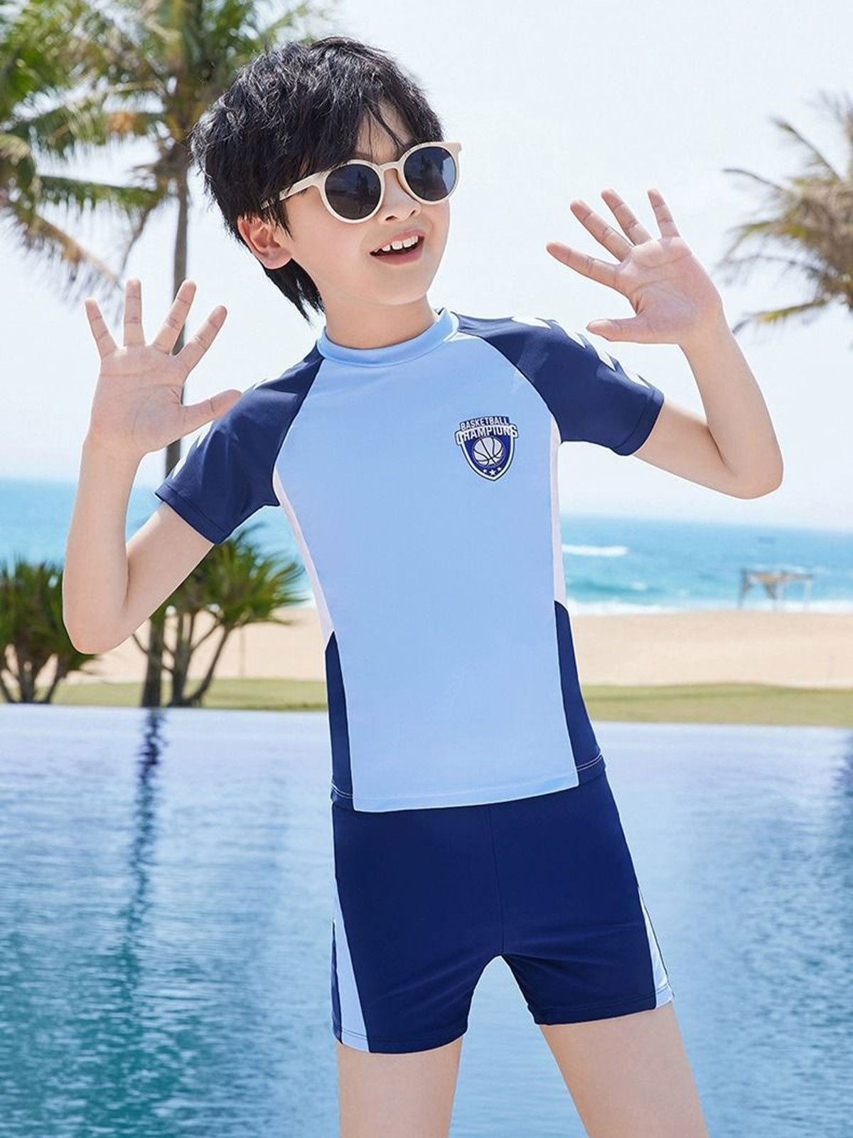 Traje de baño para niños, niño dividido 2024, nuevo traje de baño, niño grande, niño adolescente, traje de baño de verano, traje de baño