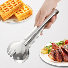 Stainless steel food tongs household kitchen food tongs outdoor barbecue tongs meat tongs hotel steak tongs bread tongs