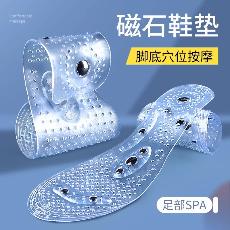 Transparent magnetic insoles