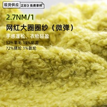 2.7NM网红大圈圈纱12%羊毛纱线蓬松圈圈毛线编织花式纱粗针特种纱