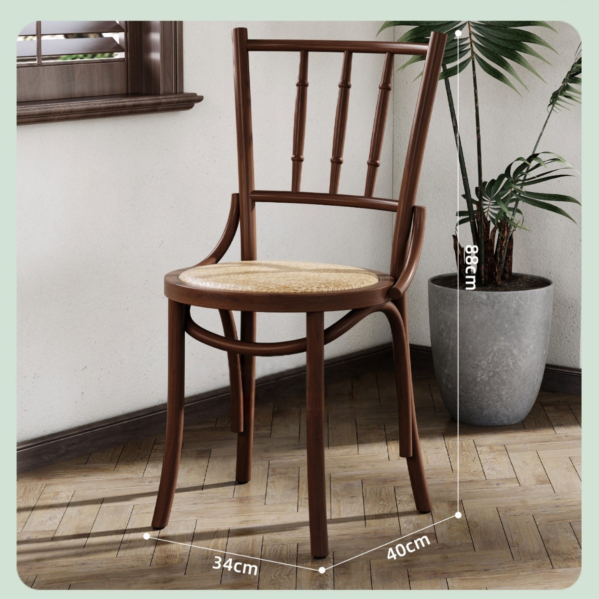 Mesa y silla de cafetería americana retro francesa panadería de comida ligera dulces tienda de azúcar y agua bistrona mesa de madera maciza image 13