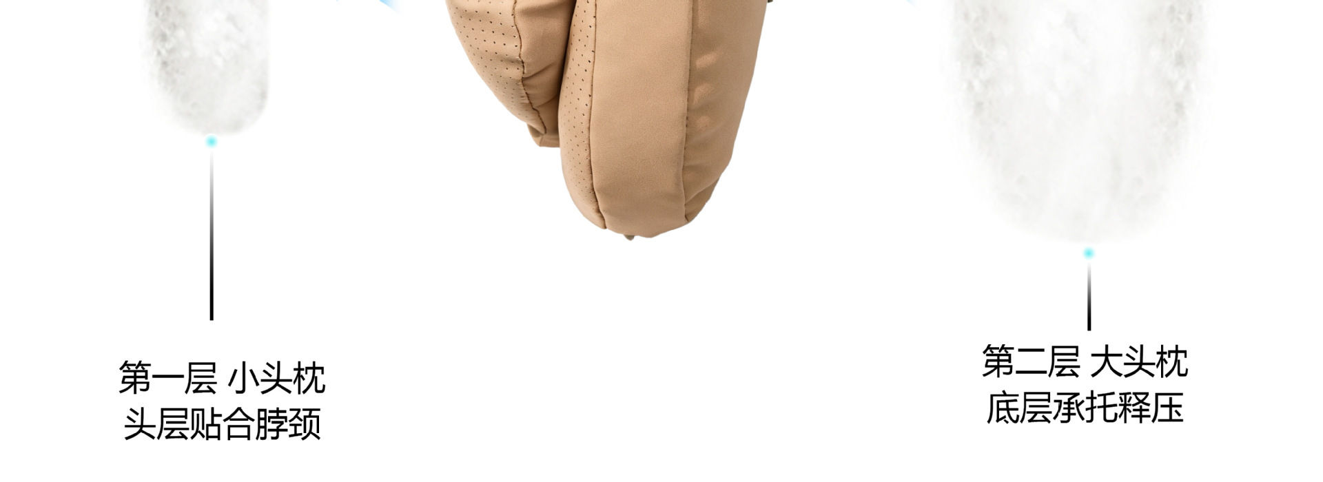 Cross-border best-selling car headrest, breathable suede neck pillow, car lumbar support, comfortable cushion
