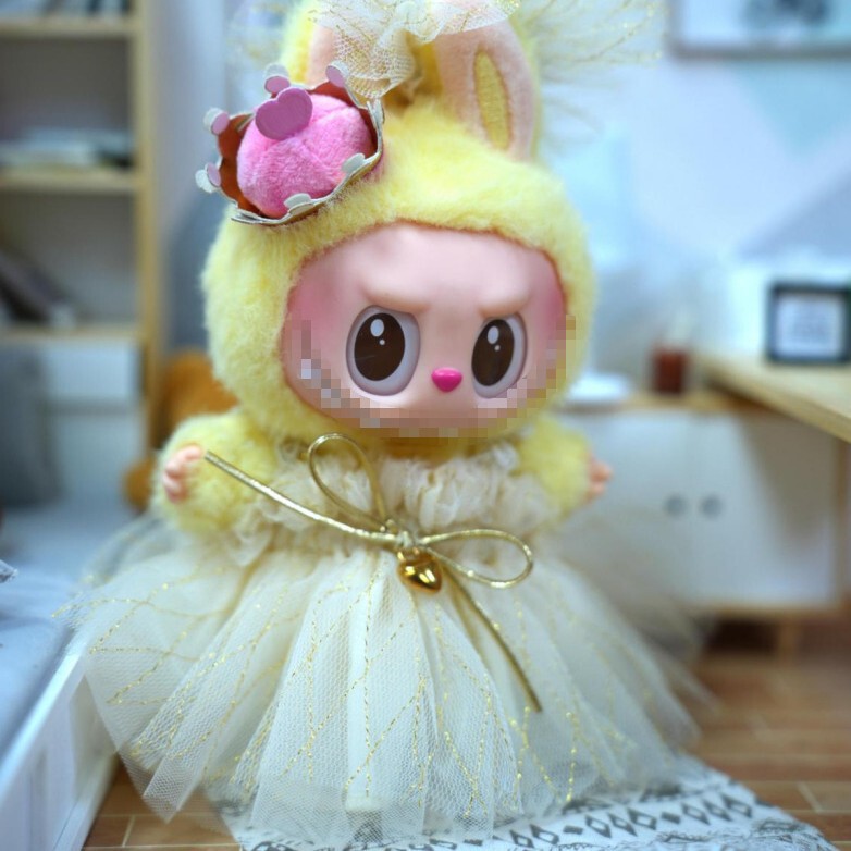 Only Doll Clothes Labubu Wedding Dress Skirt Labubu Dress 17cm Accessory Lace Doll for First, Second, and Third Generation Dolls Only Doll Clothes Labubu Wedding Dress Skirt Labubu Dress 17cm Accessory Lace Doll for First, Second, and Third Generation Dolls