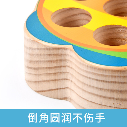Cross-border new kitten frog dinosaur fishing game children's educational early education hand-eye coordination wooden toy