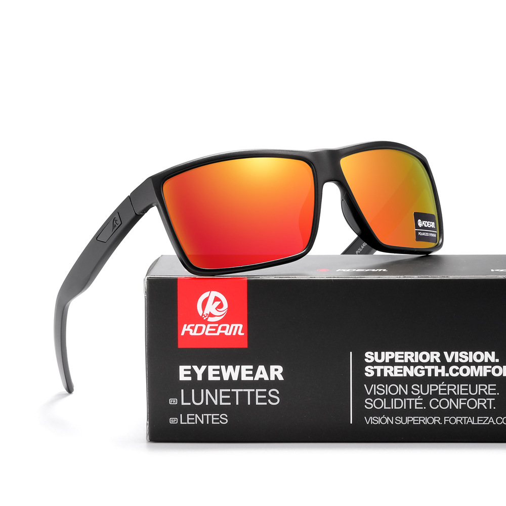 KDEAM neue quadratische rahmen brille männer fahren polarisierte sonnenbrille outdoor reise anti UV400 sonnenbrille KD029_voghion.com