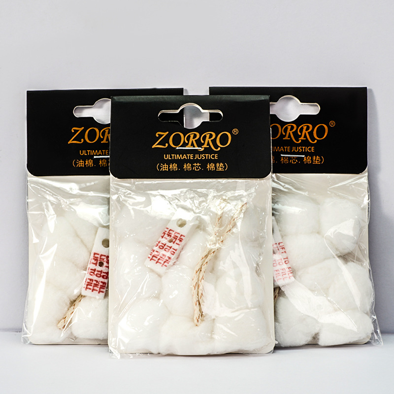 Zoro Cotton Oil Cotton Core Cotton Pads Special Matches for Kerosene Lighter High-End Quality Replacement Cotton