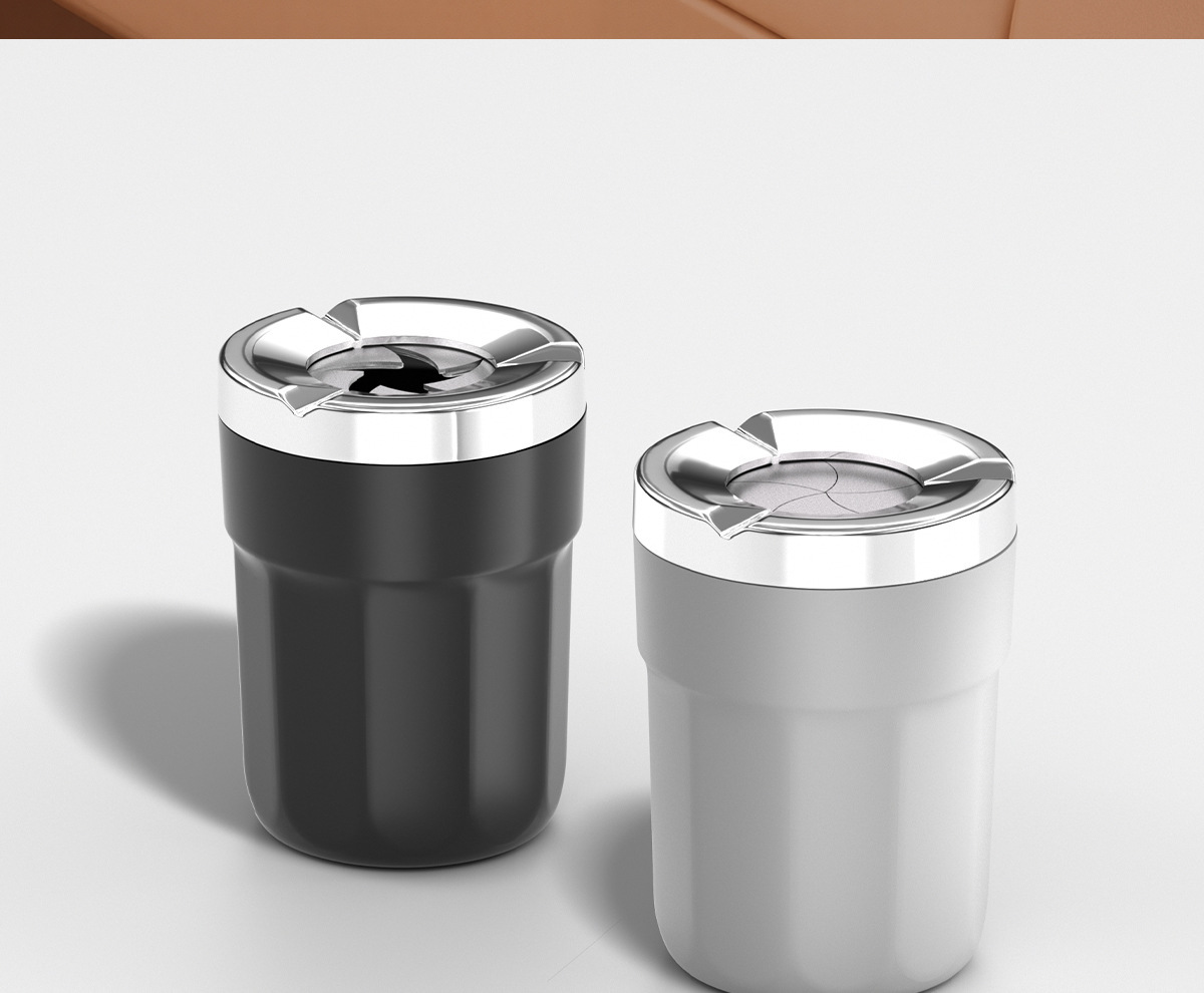 2026 New Model Car Ashtray, Sealed with Rotating Opening and Closing, High-end Design, Anti-Ash Flying, Automatic Smoke Extinguishing for Car Use