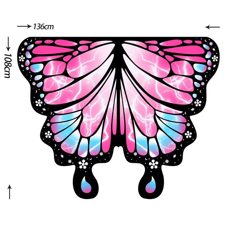 Europa y Estados Unidos transfronterizos nuevos capas de mariposa Halloween Zhejiang disfraces de baile del vientre cambiantes de color capas de espectáculo de escenario capas