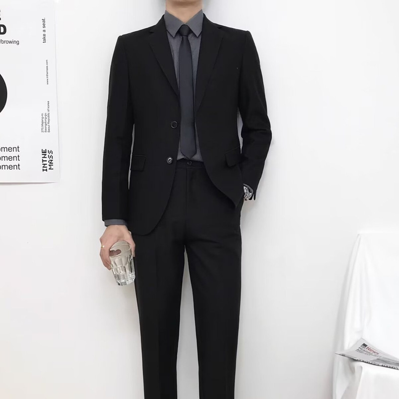 High Sense Men's Suit Slim Fit Jacket Bridegroom Wedding Dress Business Professional Formal Suit Pants Casual suit
