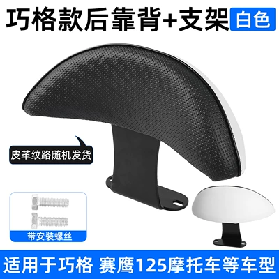 Modified Backrest for Jog I125 Electric car rear backrest - white-qiaoge-i125-backrest-bracket-screws-no-specifications