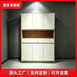 河北胜芳工厂批发鞋柜板式储物柜大容量收纳鞋柜靠墙一体柜储藏