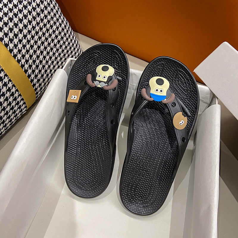 Flip-Flops mujeres de verano al aire libre de dibujos animados casa interior natación antideslizante baño chanclas zapatillas de agua húmeda para estudiantes