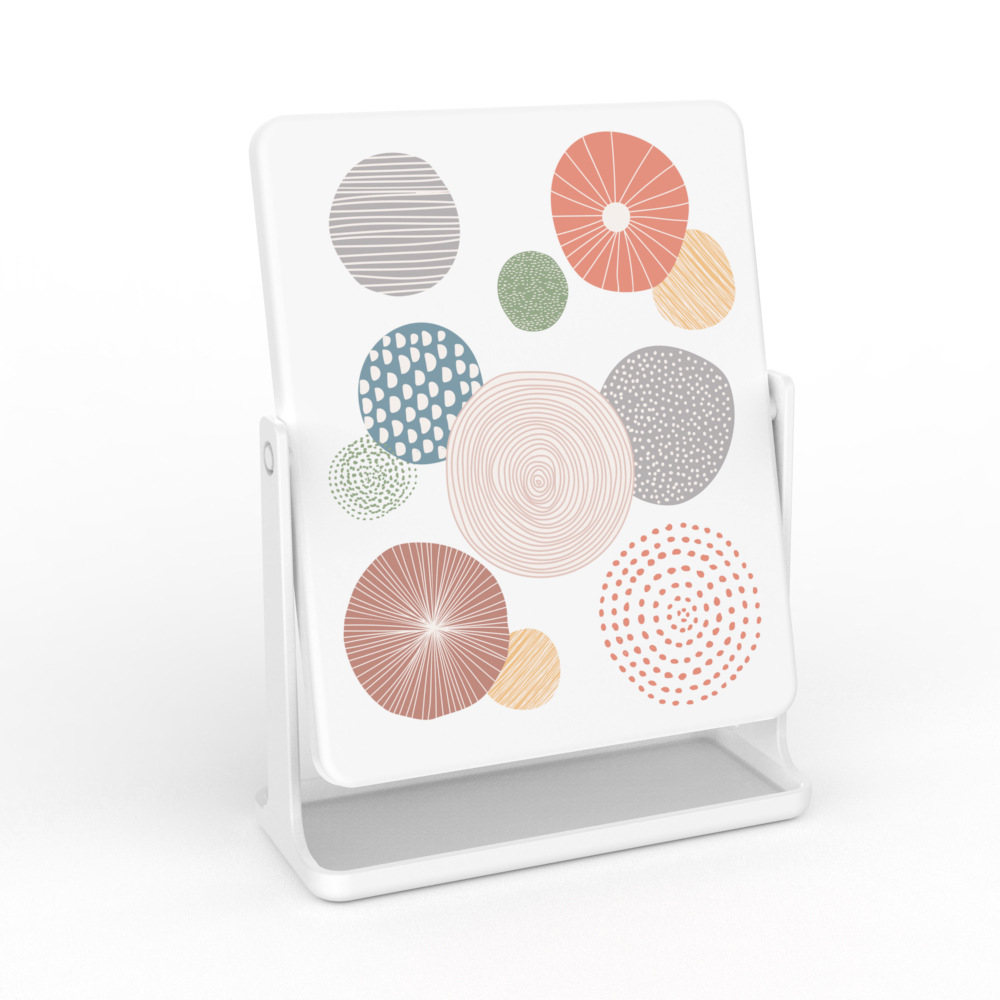 Espejo de maquillaje de impresión espejo vestidor de escritorio dormitorio en casa Nordic giratorio simple espejo cuadrado