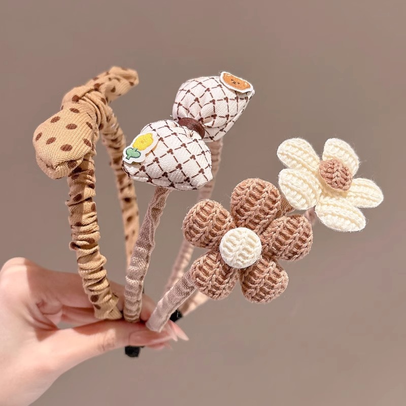 Hermosos bandas de cabello de dibujos animados para niños de alta presión cranial bandas de cabello niñas bebés coloridos con dientes antideslizantes no estrangulación