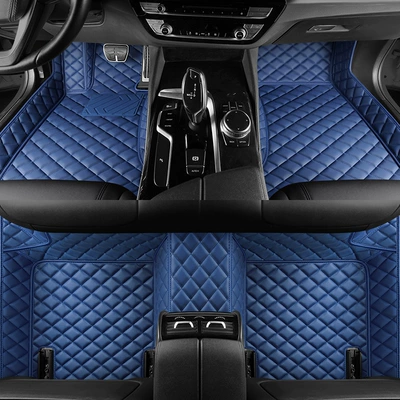 Ring Floor Mats Car Interior Waterproof – Ayaqaltılar (Kovriklər) - blue-single-layer-floor-mats