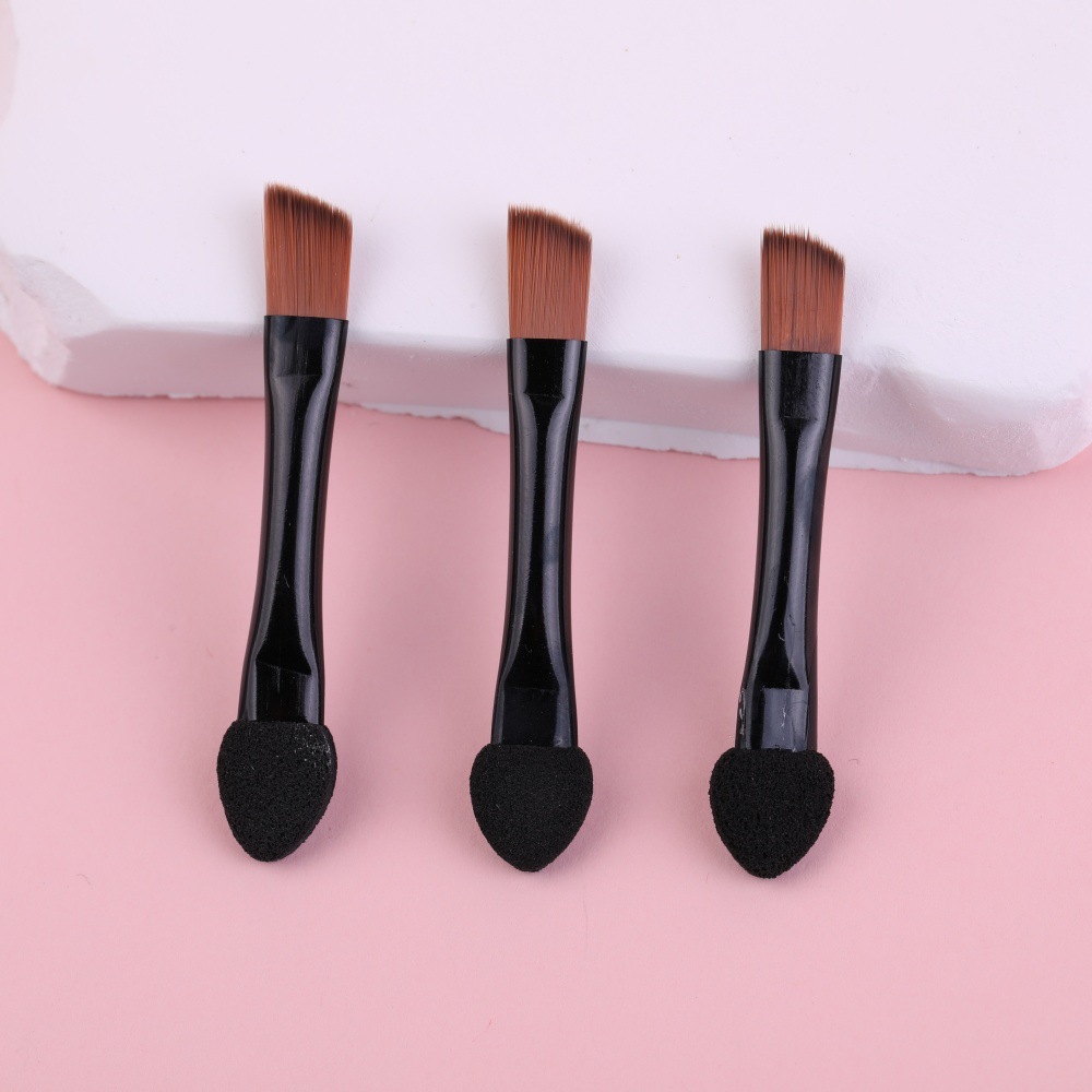 Multifuncional eye shadow stick eye shadow cepillo de doble cabeza mini cepillo de látex de algodón desechable herramienta de maquillaje de belleza