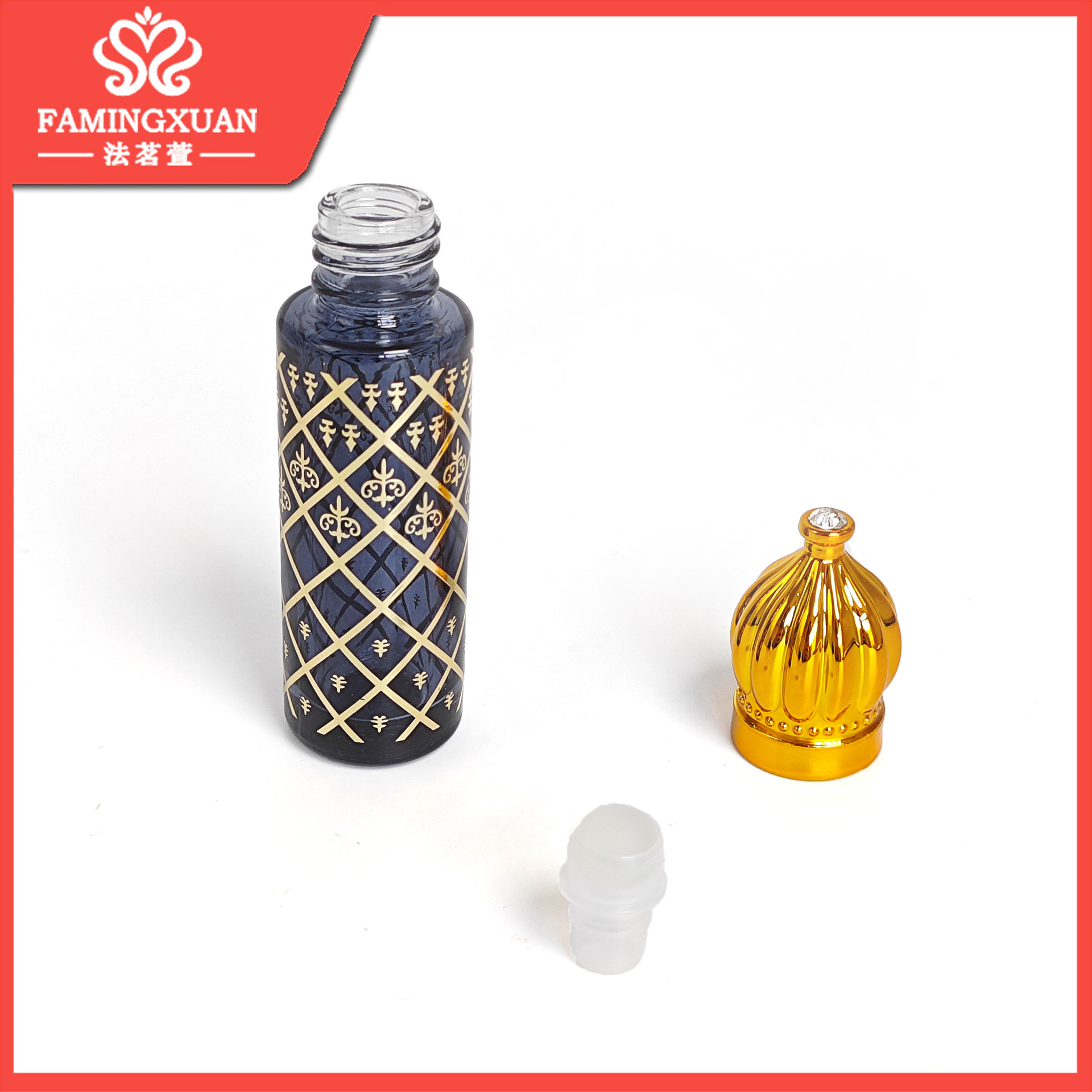 Frasco Roll-On para Perfume XB18 8ml de Vidrio Portátil Roll-On para Aceites Esenciales y Perfumes