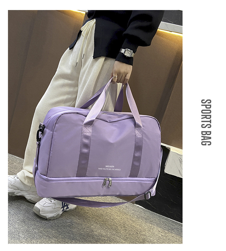 Nouveau sac de voyage décontracté et minimaliste pour femme, sac à main léger, sac de voyage sur courte distance, sac de sport et de fitness de grande capacité_voghion.com