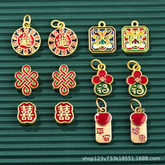 沙金古法金滴油保色diyペンダントアクセサリーブレスレットペンダント保色アクセサリー卸売り