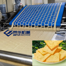 荣华机械全自动韧性饼干生产线设备滚切薄饼成型韧性饼干加工设备