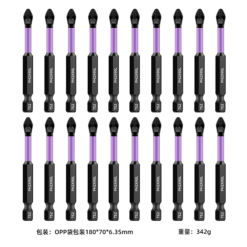 Puntas Phillips magnéticas fuertes antideslizantes para uso transfronterizo, puntas de acero S2 de alta dureza, puntas para taladro eléctrico, puntas para taladro manual y puntas para destornillador neumático.
