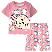 2024跨境新品童装两件套 chiikawa卡通儿童夏季短袖两件套TJ32