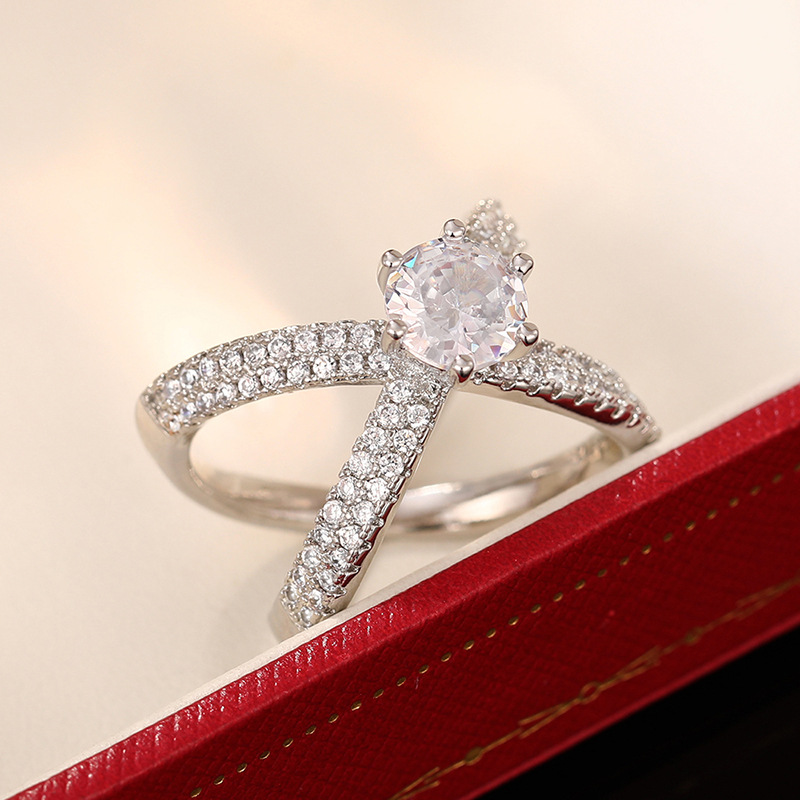 Cao Shi's Light Luxury and Unique Design New for Women's Fashion Personality Cross Style Hot selling Ring_voghion.com