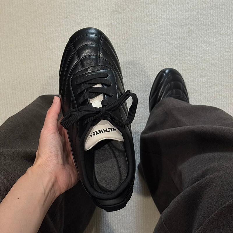 Men's German training shoes, round-toe casual sneakers, autumn flat white shoes, commuter derby leather shoes, cleanfit shoes Men's German training shoes, round-toe casual sneakers, autumn flat white shoes, commuter derby leather shoes, cleanfit shoes