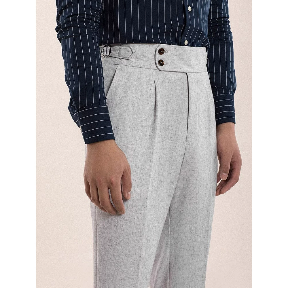 Весенние и осенние новые вертикальные брюки для мужчин деловая тонкая парижская пуговица