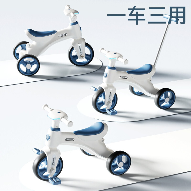Children's Tricycle for Ages 2-6, Baby Scooter, Balance Bike for Boys and Girls with Toys, Lights, and Music