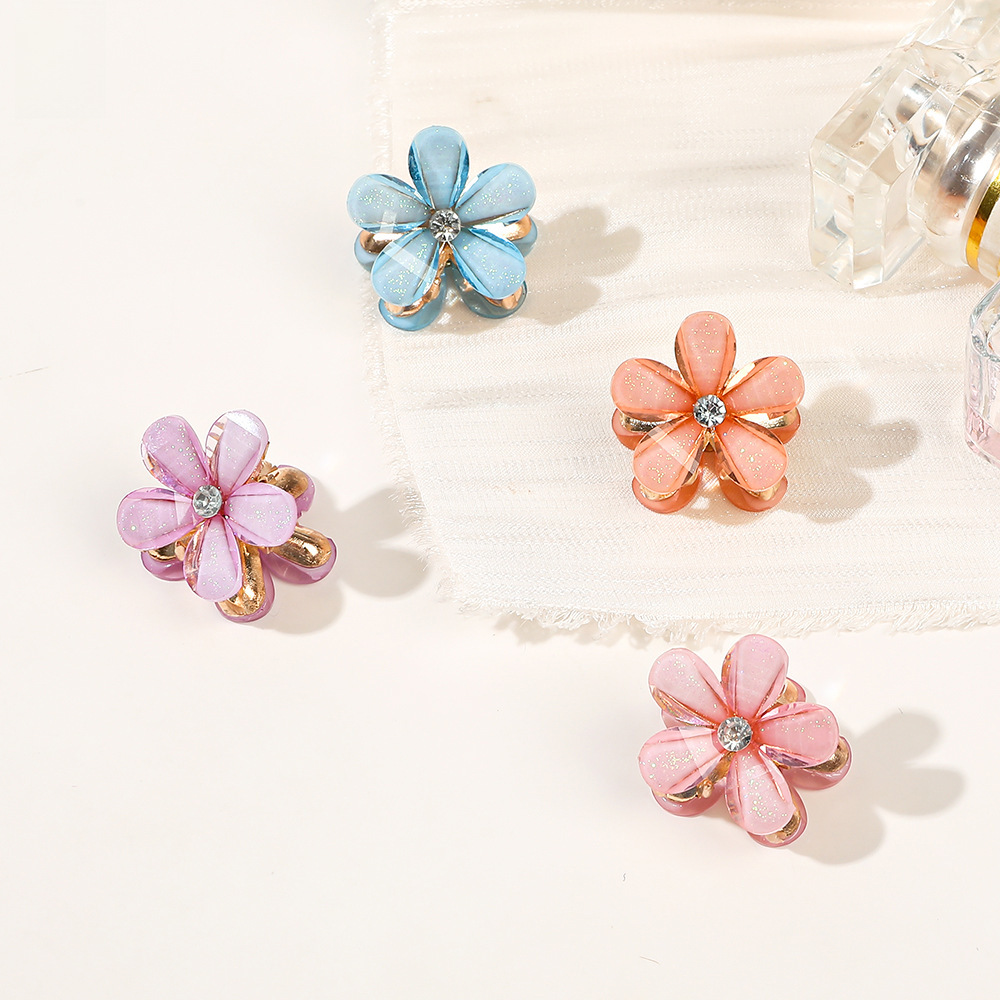 Qiyue small fresh metal flower small grab clip broken hair Pearl small clip female bangs clip side clip hair accessories wholesale_voghion.com