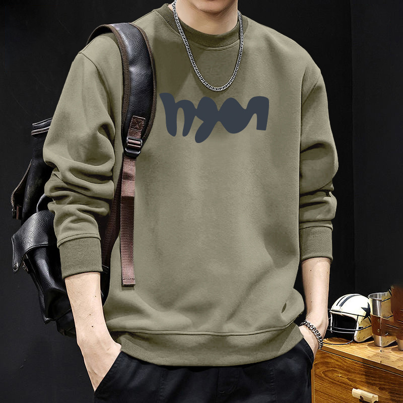 Suéter blanca de cuello redondo para hombres de otoño in tide marca de tendencia nuevo estilo de primavera y otoño suelta chaqueta versátil