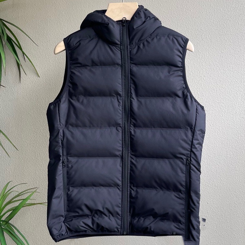 24SS Deportes y ocio chaleco de algodón encapuchado chaleco de algodón de invierno chaleco de algodón sin mangas