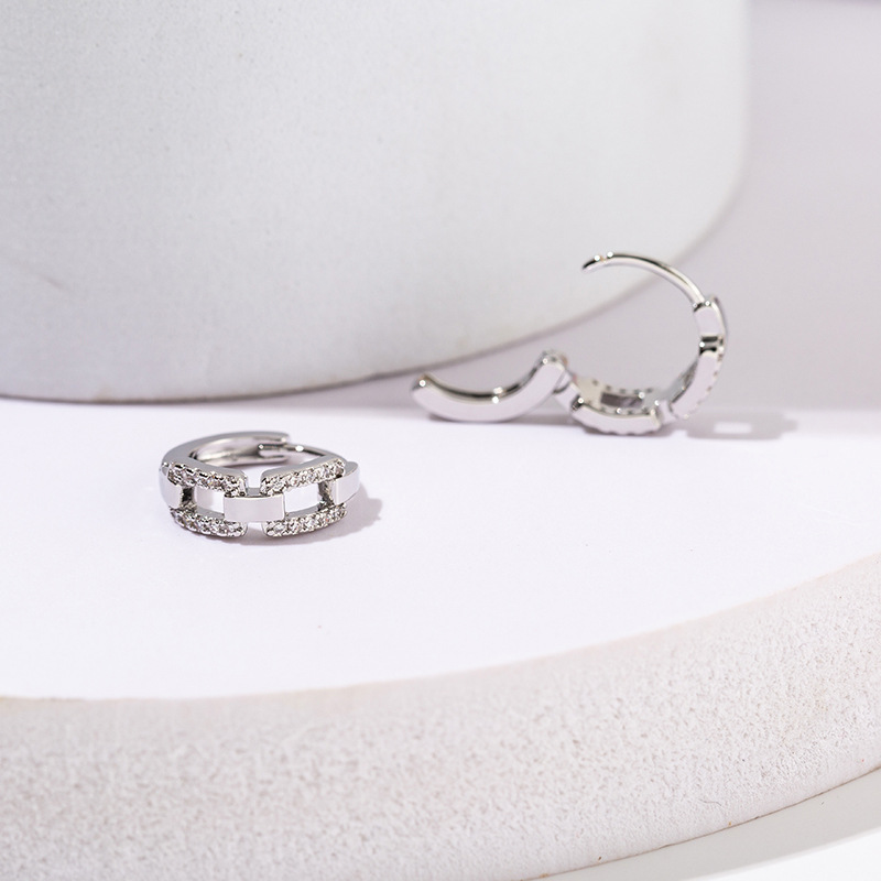 1 Pair Quantity Holiday, Daily Occasion 1 Pair Elegant Simple Style Geometric Copper Artificial Gemstones Hoop Earrings