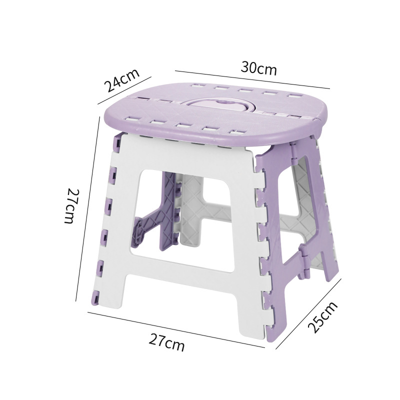 Taburete de plástico plegable portátil hogar viaje al aire libre portátil de ahorro de espacio engrosada durable niños adultos silla