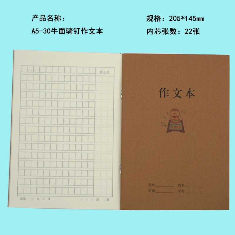 tsA5-30牛面骑钉作文本