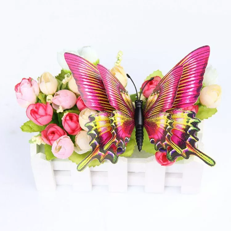 Double-layer magnetic three dimensional realistic fridge magnet with butterfly, in 3d format