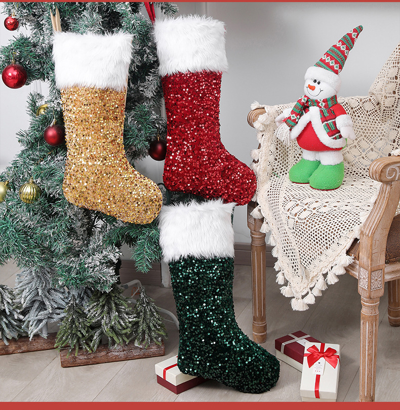 Weihnachten Retro Übertrieben Socke Tuch Innen Gruppe Festival Weihnachtssocken display picture 1